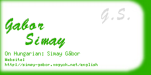 gabor simay business card